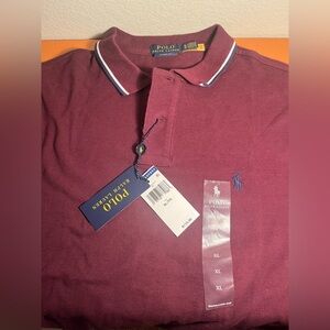 Polo by Ralph Lauren Men's Maroon Polo Shirt size XL NWT - 🤎🤎🤎🤎🎩🎩🎩🎩🎩🎩🎩